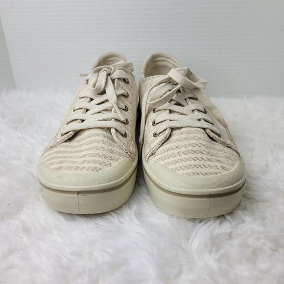 Keen Elsa IV Women’s 9 Beige Stripe  Canvas Lifestyle Sneakers 1023159 - Picture 2 of 10